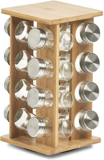 Zeller Gewürzbehälter Glas auf Ständer Braun 16Stück 16Stück