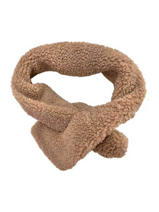 Set with Beanie Knitted in Beige color