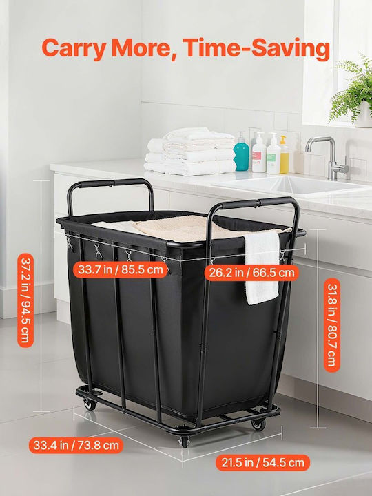 Vevor Laundry Basket Metallic Black