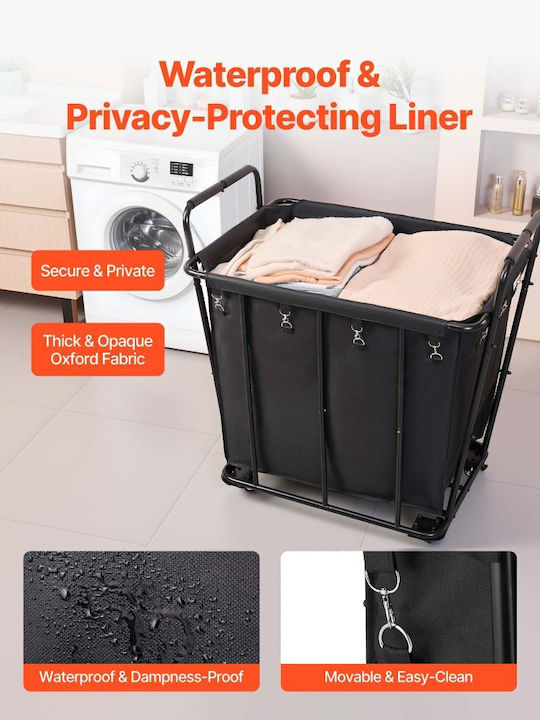 Vevor Laundry Basket Metallic Black