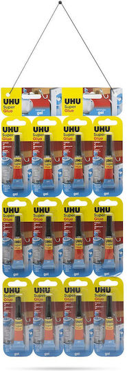 UHU Liquid Superglue Adhesive 2g 12pcs Transparent