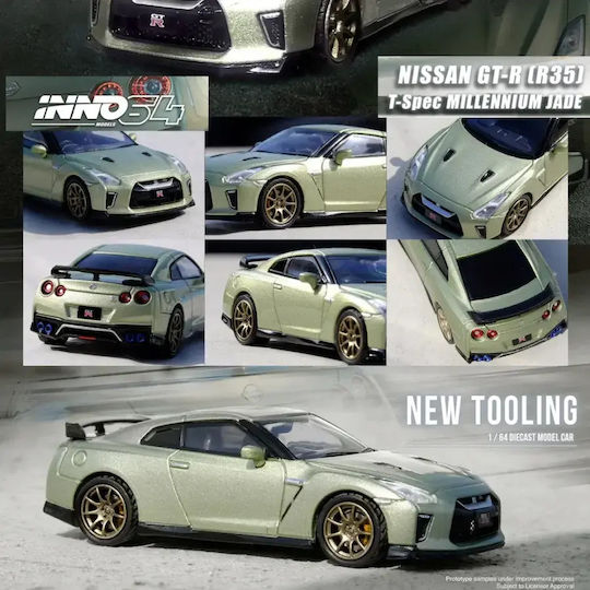 Machetă Auto Nissan GT-R R35 Millenium Jade Scara 1:64 Inno