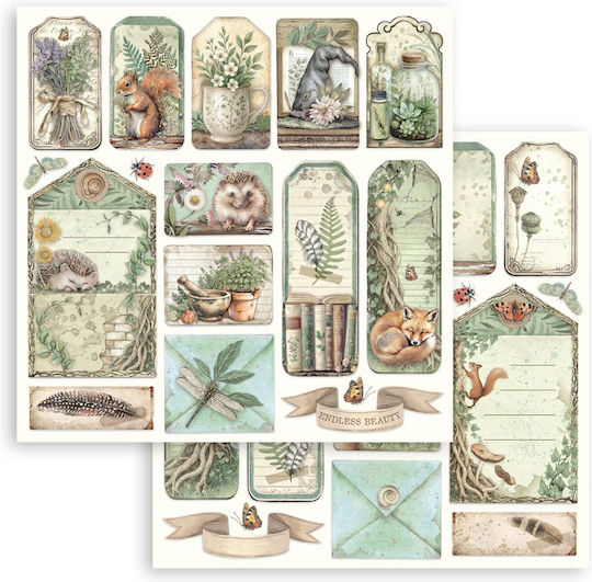 Χαρτιά Scrapbooking 10τεμ 30.5×30.5cm Stamperia Herbarium Silvae