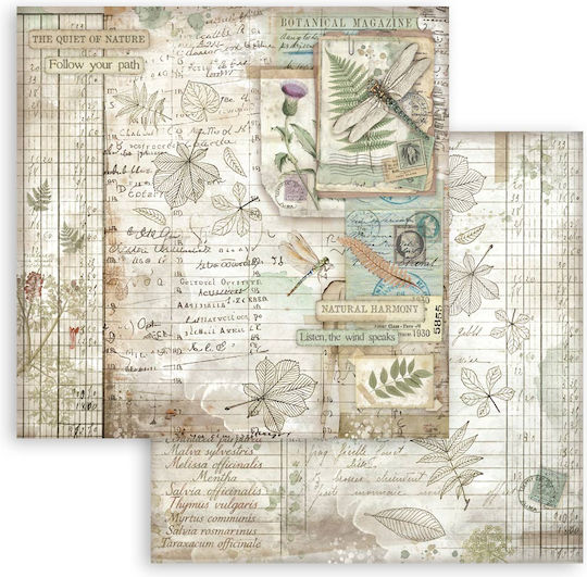 Χαρτιά Scrapbooking 10τεμ 30.5×30.5cm Stamperia Herbarium Silvae
