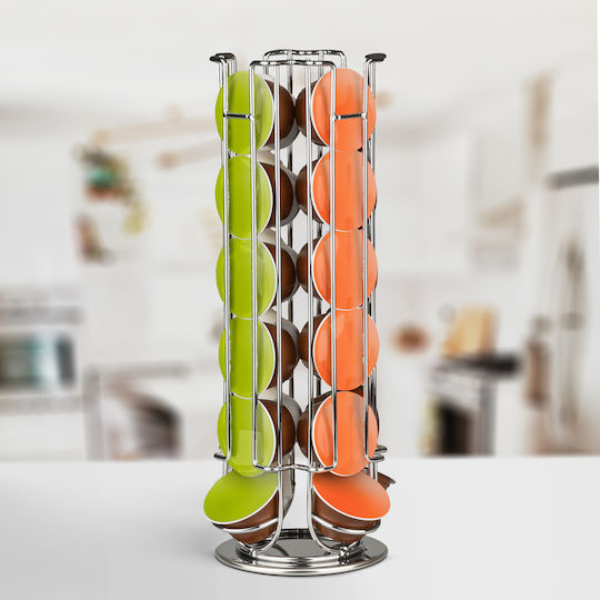 Метална Поставка Кафе Капсули 24 Dolce Gusto Капсули Хром