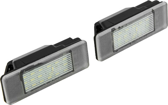 Peugeot 207/207 Cc 06-/307 01-/308 07-/3008 09-/407 04-/508 / Citroen C2 03-/C3 02-/C4 04-/C5 Can Bus Led License Plate Lights 2 Pieces