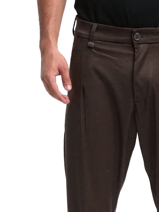 Perth Παντελόνι Chino σε Tapered Γραμμή Καφέ