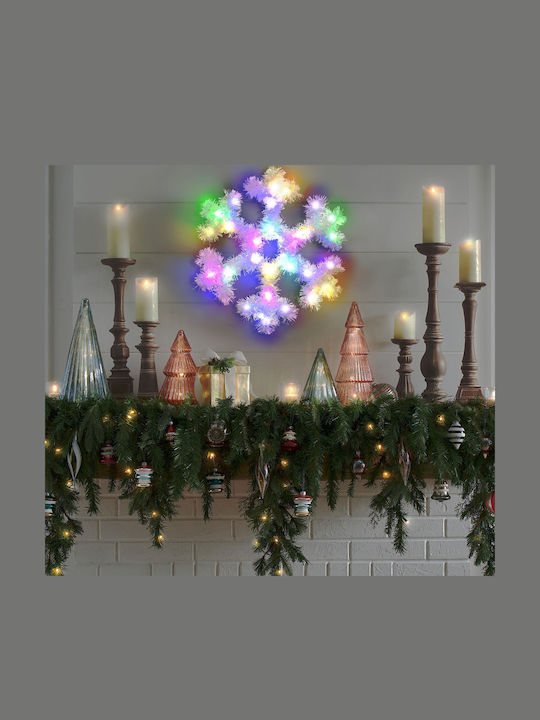Decorațiune De Crăciun Fulgi De Zăpadă Led Colorați 32 Cm