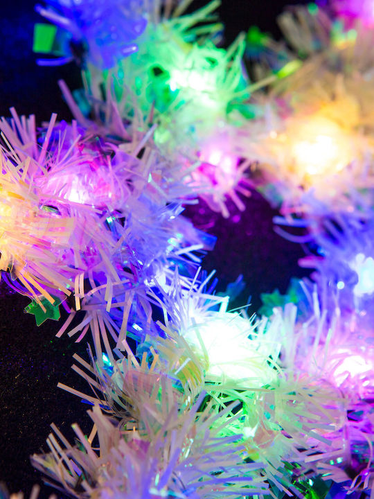 Decorațiune De Crăciun Fulgi De Zăpadă Led Colorați 32 Cm