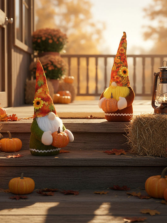 Autumn Decorative Figurine – Santa Pumpkin – 35 Cm – 2 Models