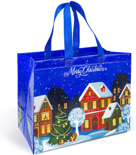 Textil Crăciunească Geantă pentru Cadou Roșie 31x17x25cm.