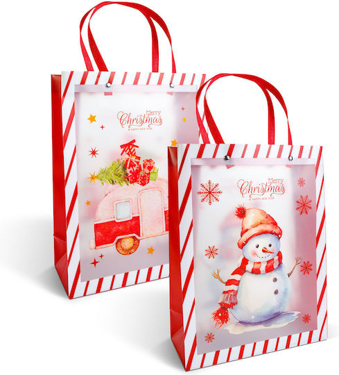 Plastik Tasche für Geschenke Burgundy 32x11x25cm.