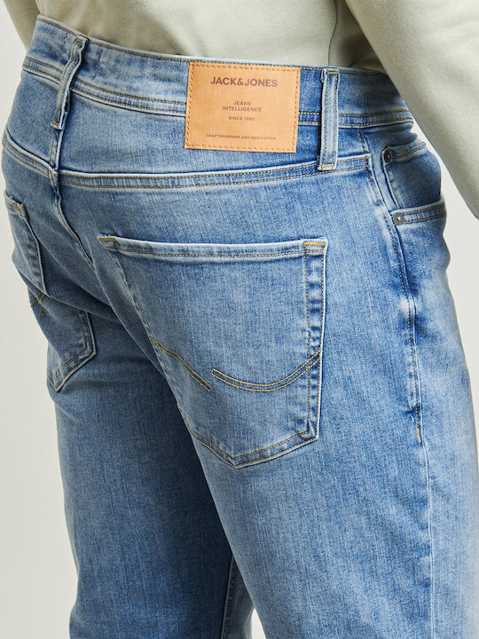Men's Elastic Light Blue Jeans Pants