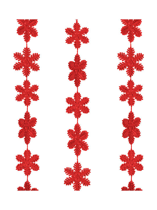 Crăciun Ghirlande Plastică Roșu 3.2x3.2cm 1buc