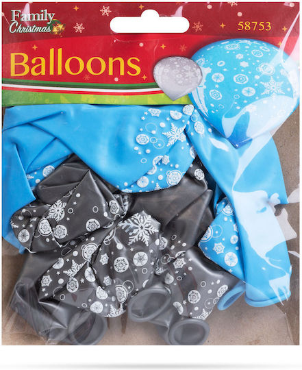 Set 12 Baloane De Crăciun Albastre