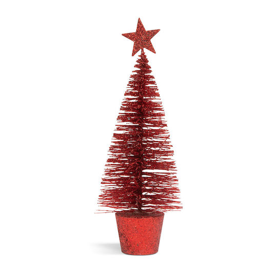 Mini Artificial Pine Decoration Glitter 18 Cm 4 Colors
