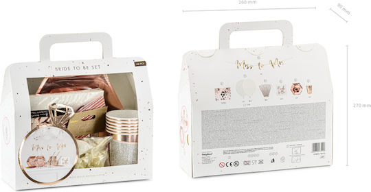 PartyDeco Decoration Set for Party in Rose Gold Colour