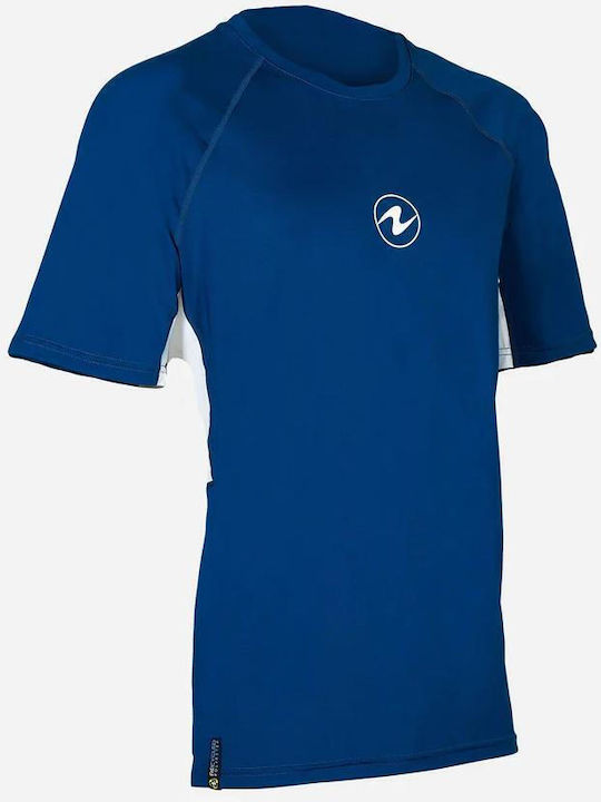 Aqualung Men's Short Sleeve Sun Protection Shirt Blue