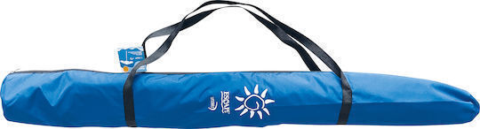 Escape Folding Beach Umbrella Diameter 2m with UV Protection and Air Duct Blue White