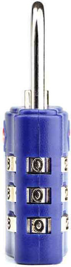 Travel Blue Padlock Brass Combination with TSA Certification Blue 1pcs