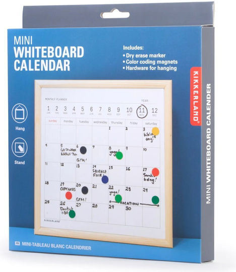 Kikkerland Planner Magnetic Hanging Dry Erase Board