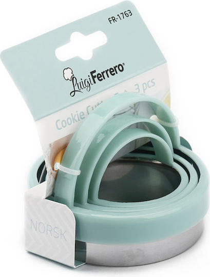 Luigi Ferrero Norsk Fr-1763 Decupator Rotund Din Oțel Inoxidabil 3 Bucăți
