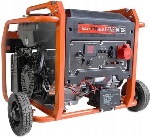 Kraftwele Generators Benzin mit Kickstart und Rädern
