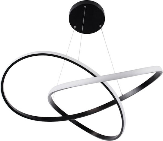 VenCore Hängelampe Schwarz 73x73cm.