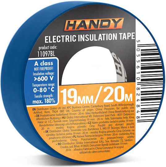 Handy Bandă de izolație 19mm x 20m 10buc Albastru