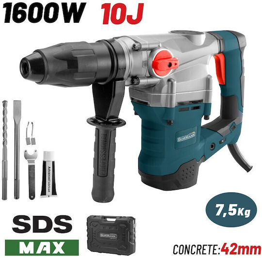 Bormann Pro BPH7500 Impact Demolition Hammer Electric 1600W with Chuck SDS Max