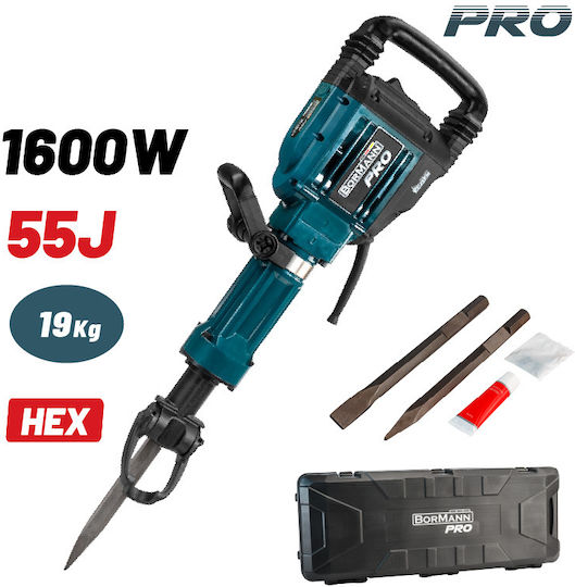 Bormann Pro BDH4900 Κρουστικό Κατεδαφιστικό Ρεύματος 1600W με Υποδοχή HEX 035237