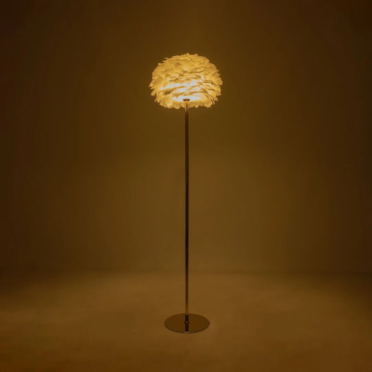 GloboStar Floor Lamp H150xW40cm. with Socket for Bulb E27 Beige