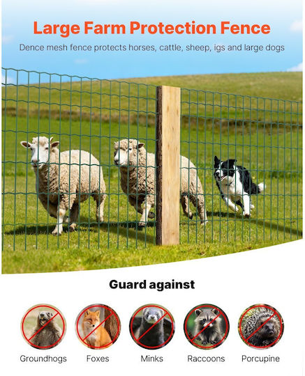 Vevor Wire Fencing Galvanized Green 1.2x25m