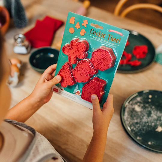 Legami Коледни Формички За Рязане На Бисквити Legami Cookie Cutters Stamps Комплект 5 Различни Дизайна Ccc0001