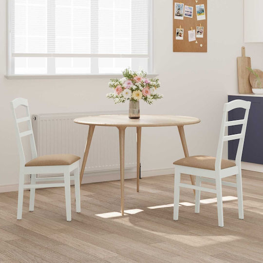 Chairs Dining Room 36x45.5x93.5cm 2pcs White, Brown