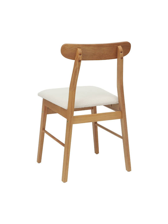 Dining Room Wooden Chair Φυσικό, Ανοιχτό 43x44.5x77cm 2pcs