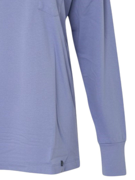 Hanro Men's Winter Pajama Blouse Blue