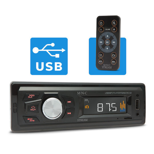 M.n.c Stream Автомобилен Плейър С Дистанционно Управление Aux Usb Sd Mmc