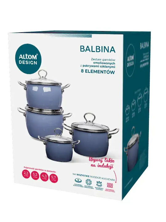 Altom Set de oale din oțel inoxidabil 8buc