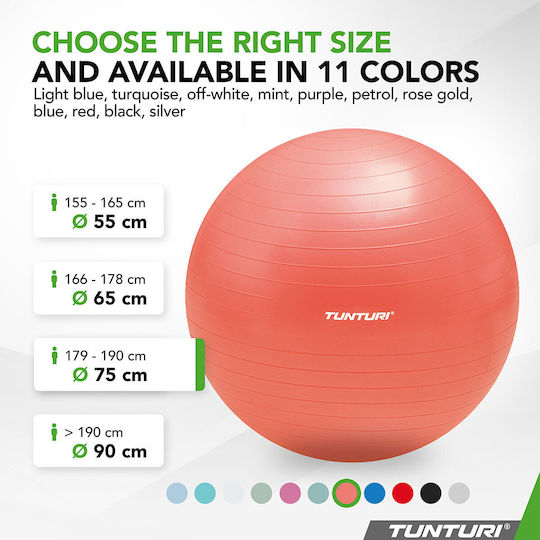 Tunturi Ball Pilates 75cm in Rosa Farbe
