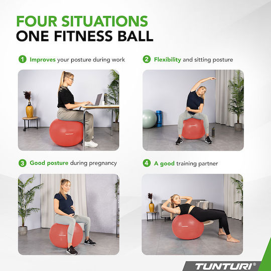 Tunturi Ball Pilates 75cm in Rosa Farbe