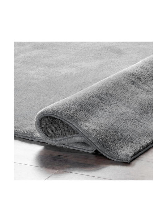 Saray Home Deluxe Anti-slip Rug Rectangular Furry Gray