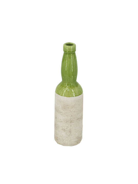 Artekko Vază Decorativă Ceramică Candia Verde 9.5x9.5x35cm 1buc