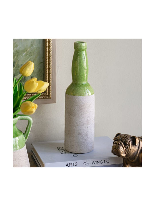 Artekko Vază Decorativă Ceramică Candia Verde 9.5x9.5x35cm 1buc