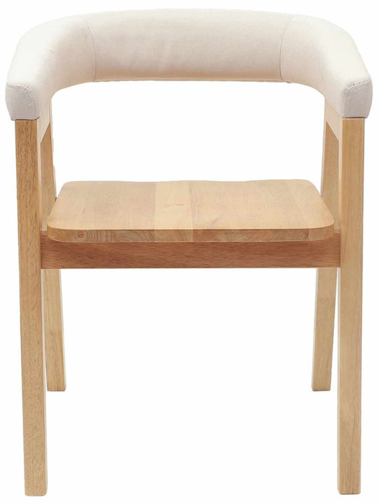 Scaun de exterior Lemn Natural 2buc 54x57x73cm
