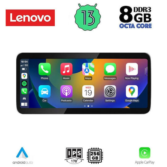 Lenovo Car Audio System for BMW Series 3 / F30 2011-2012 (Bluetooth/USB/WiFi/GPS/Apple-Carplay/Android-Auto) with Touch Screen 10.33"