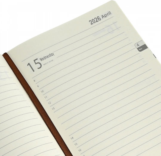 Estia Daily Agendas 2026 Pink 14.5x21.5cm