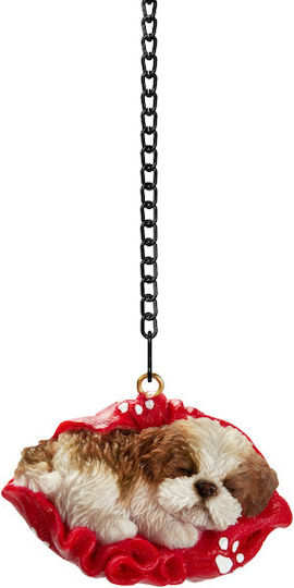 Ornament De Brad Căţeluş Din Polirezina Maro 6cm