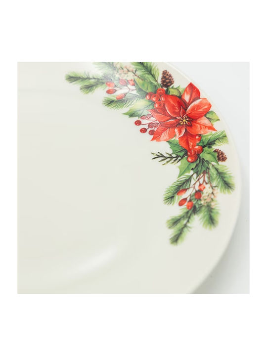 Eurolamp Christmas Tableware Ornaments Plate with Flowers & Branches 2 Pieces Eurolamp Christmas Tableware Ornaments Plate with Flowers & Branches 2 Pieces