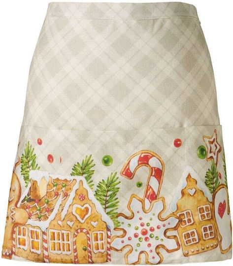 Kentia Snow Коледна Кухня Αpron Многоцветна Д70xШ39см.